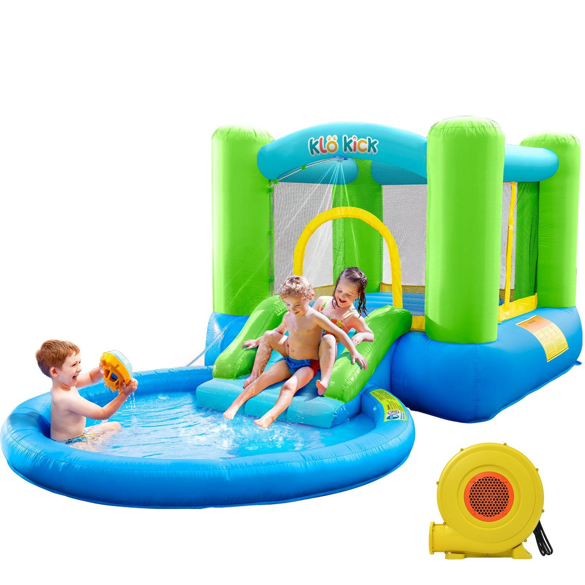 161*82*63 Inch Inflatable Bounce House With Water Slide, Bounce House ...